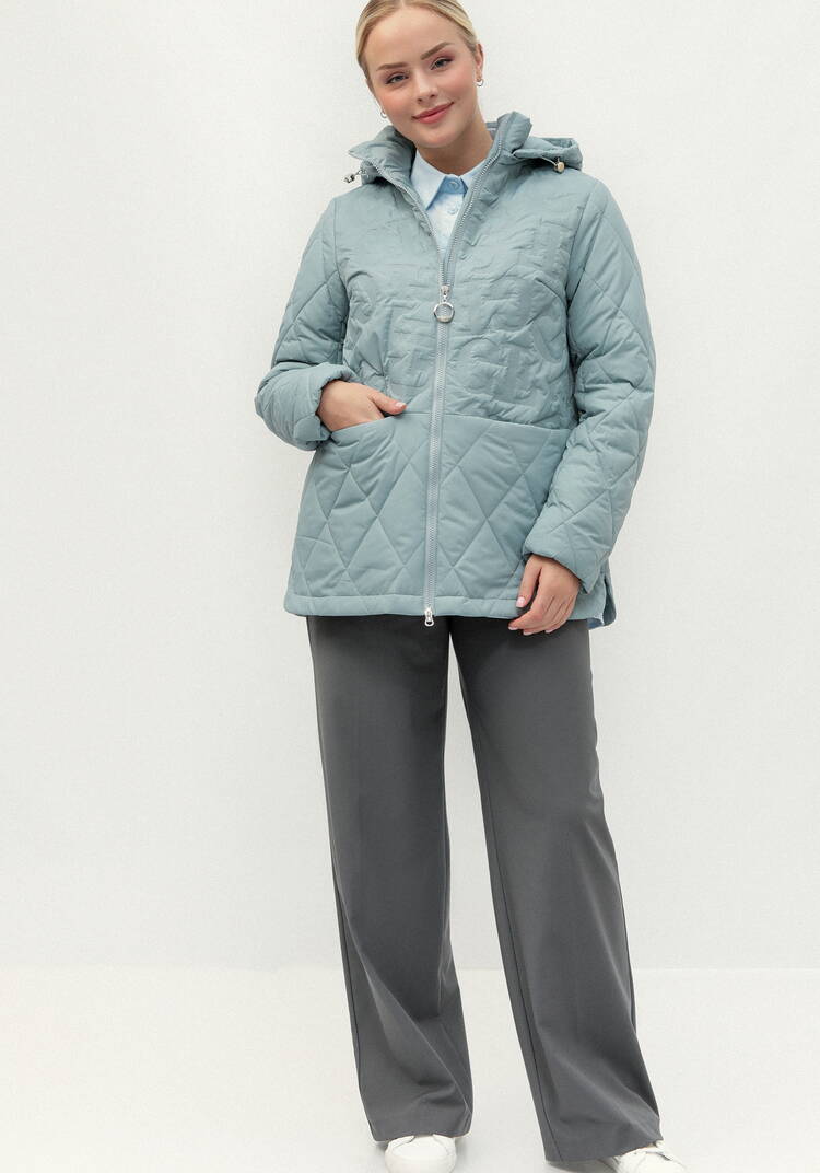 Куртка стеганая фактурная с капюшоном шир.  750, рис. 10