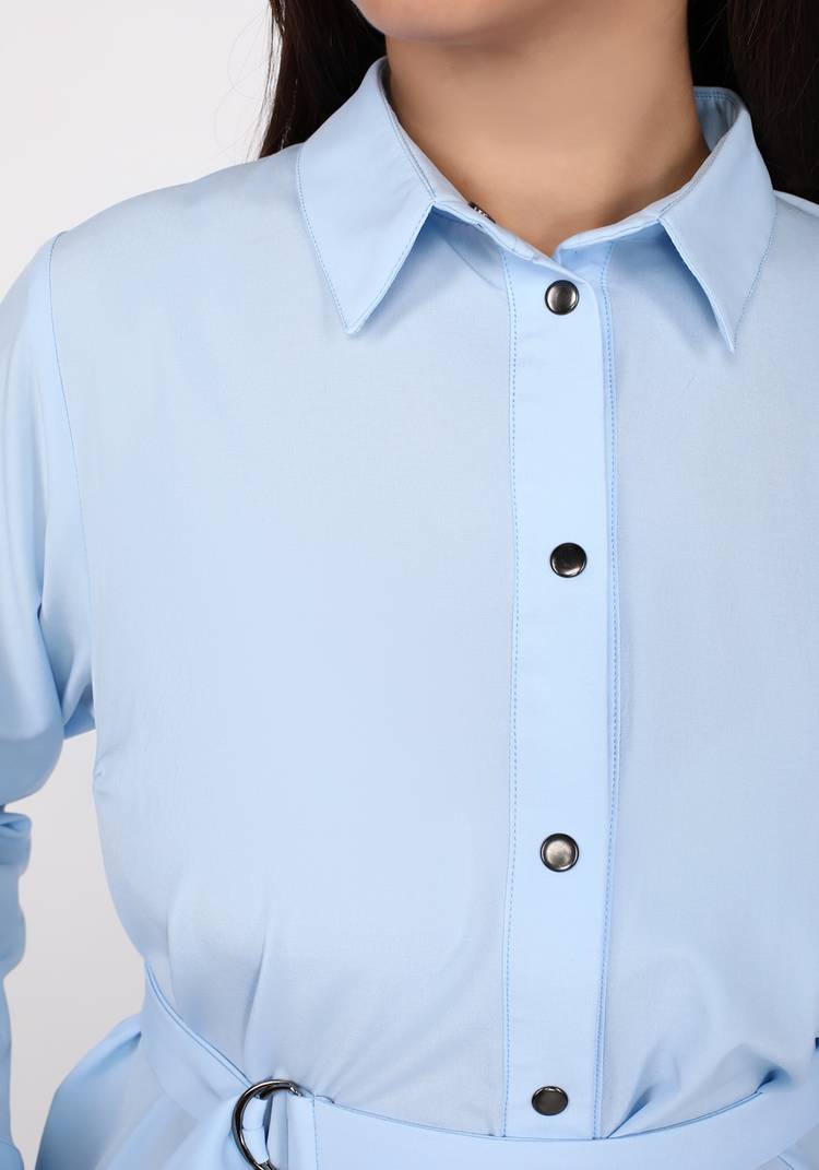 Рубашка классическая с поясом шир.  750, рис. 10