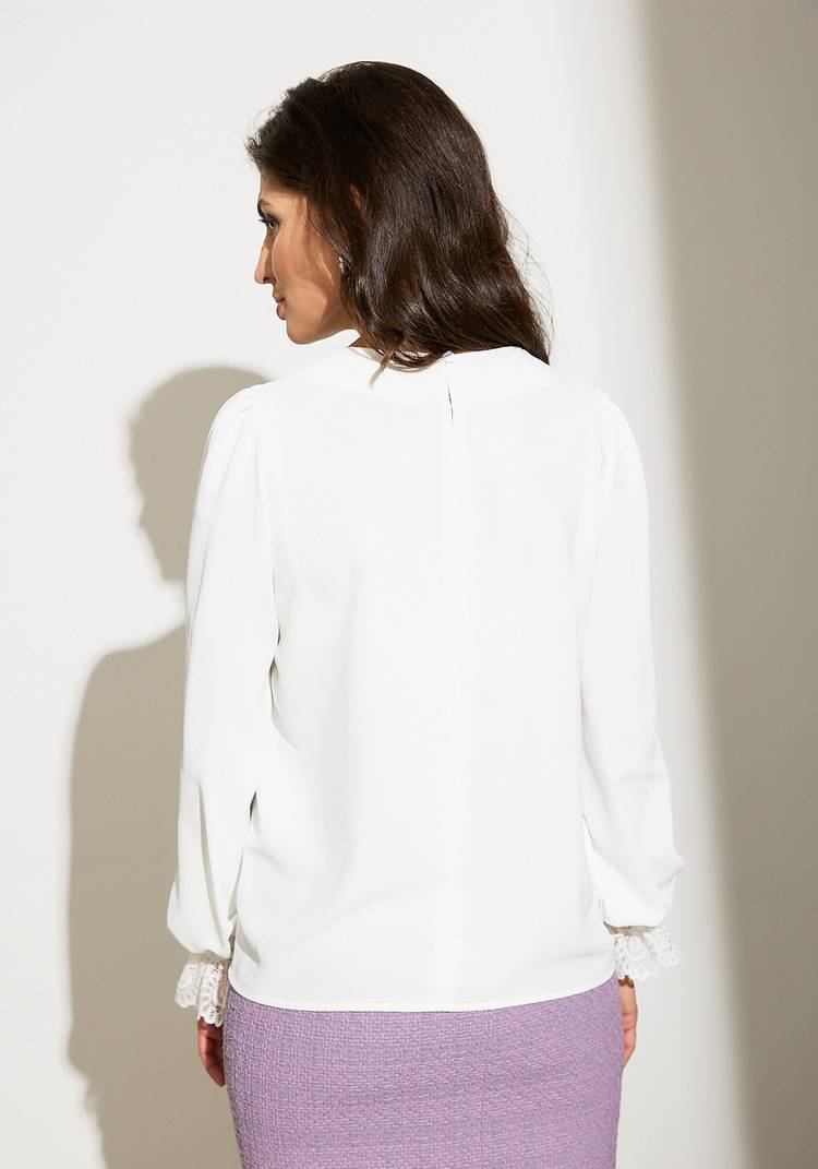 Блуза с французским кружевом шир.  750, рис. 4