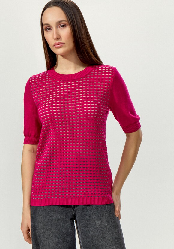 Джемпер с передней полочкой ажурной вязки шир.  580, рис. 19