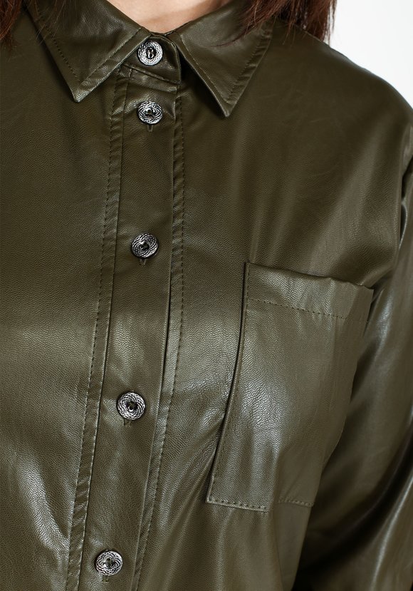 Рубашка из эко-кожи шир.  580, рис. 4