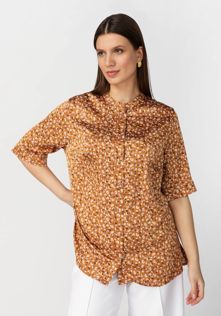 Блуза однобортная с коротким рукавом шир.  750, рис. 1