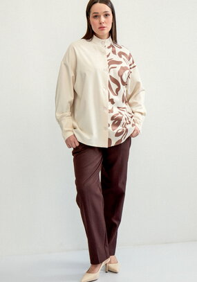 Брюки с защипами прямые