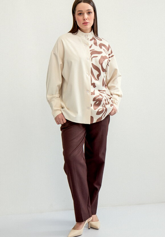 Брюки с защипами прямые шир.  580, рис. 1