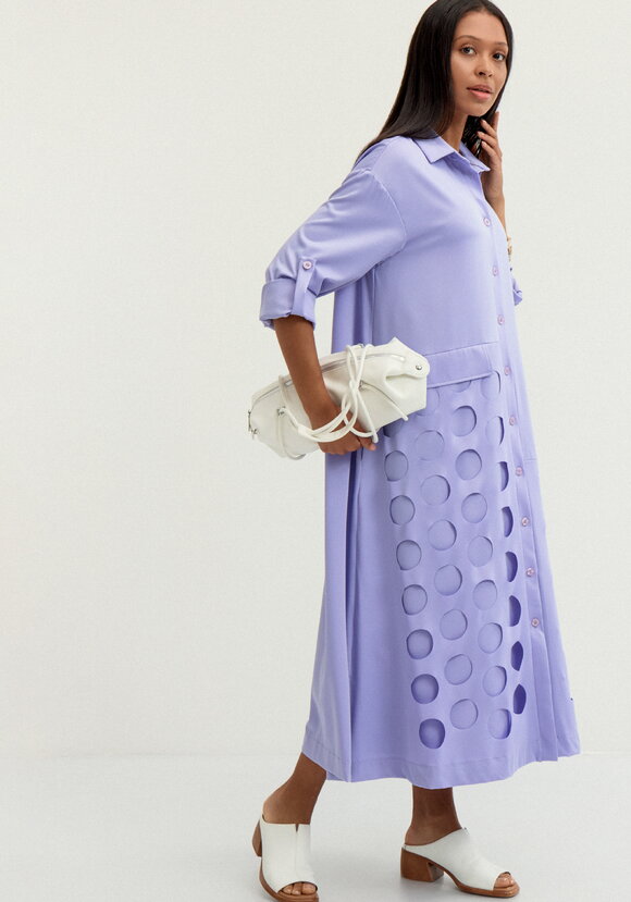 Платье А-силуэта с перфорацией шир.  580, рис. 15