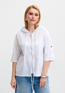 Блуза-пыльник на молнии с капюшоном