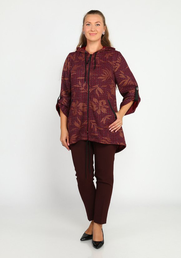 Куртка удлиненная из фактурного материала шир.  580, рис. 6