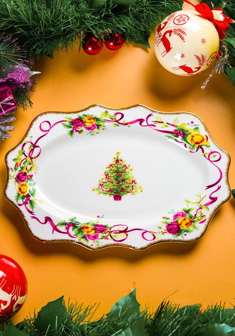 Блюдо из фарфора Алая лента шир.  750, рис. 4