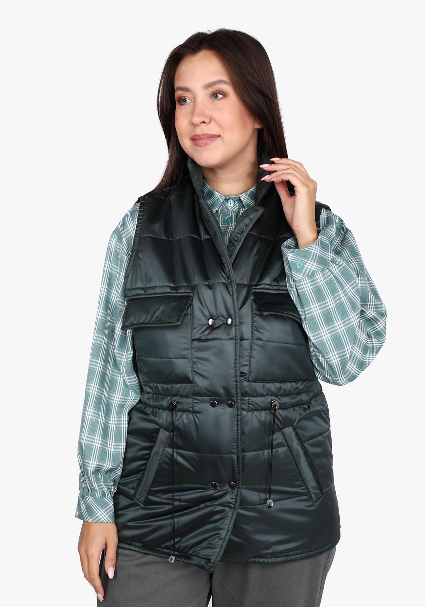 Жилет стеганый на кулиске