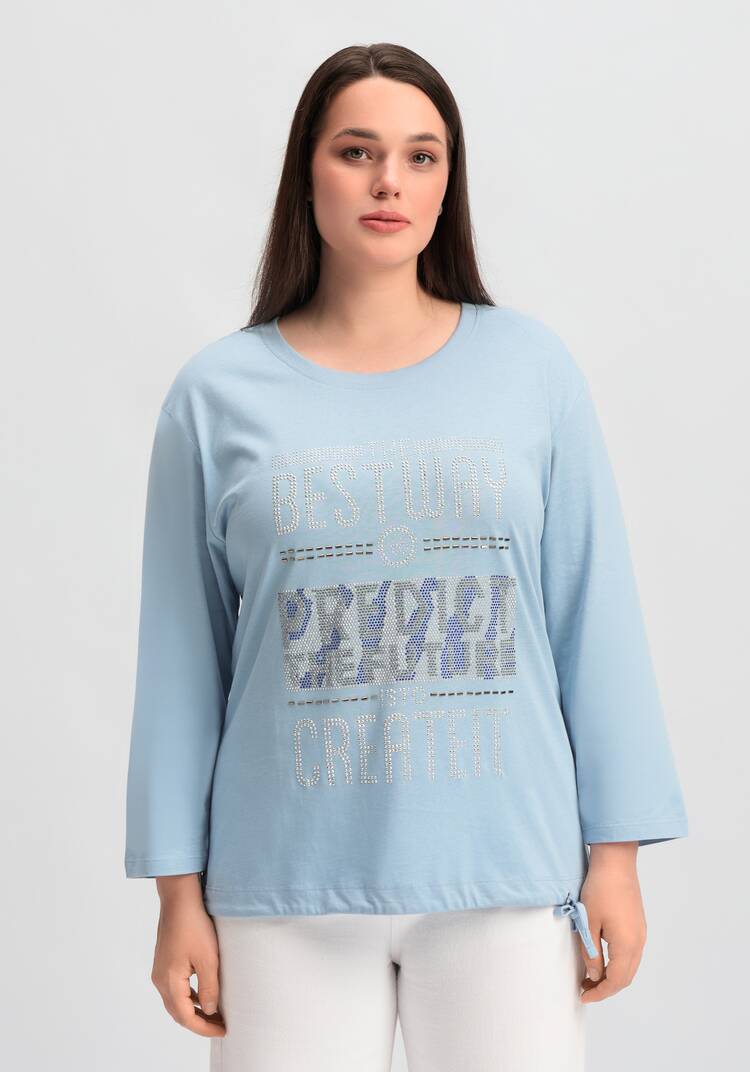 Лонгслив с декором из страз шир.  750, рис. 47