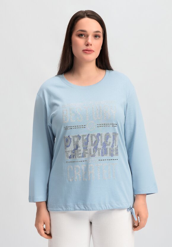 Лонгслив с декором из страз шир.  580, рис. 47