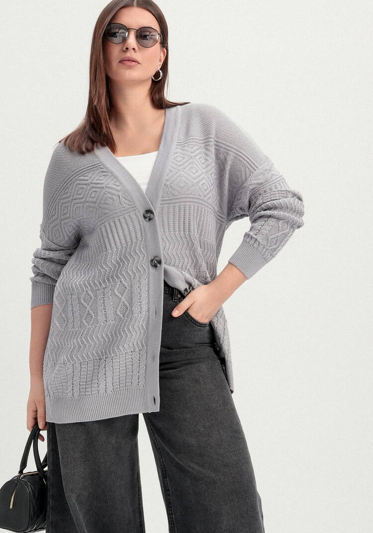 Кардиган с эклектичным узором шир.  750, рис. 16