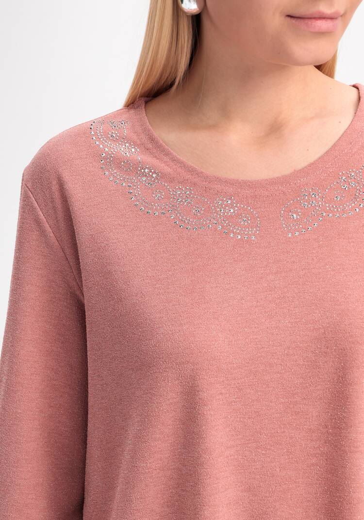 Туника с люрексом и декором из страз шир.  750, рис. 35