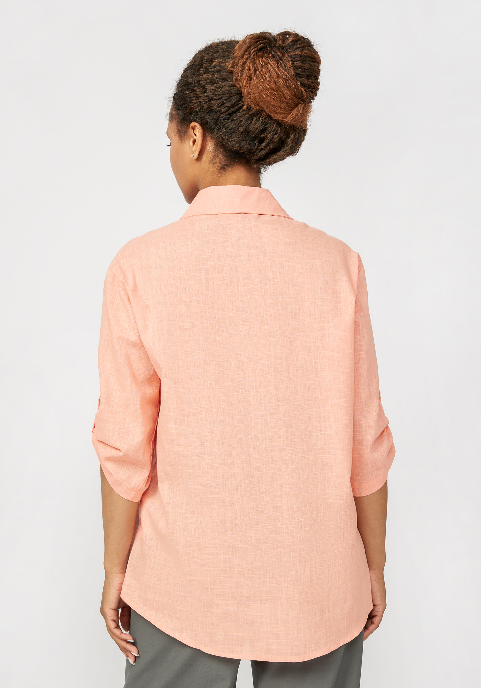 Блуза с патами на рукавах и принтом "Ирен" Simple Story, цвет розовый, размер 64 - фото 8