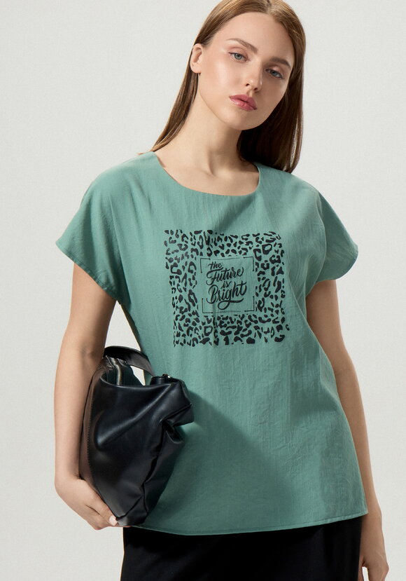 Топ с принтом свободного кроя шир.  580, рис. 9