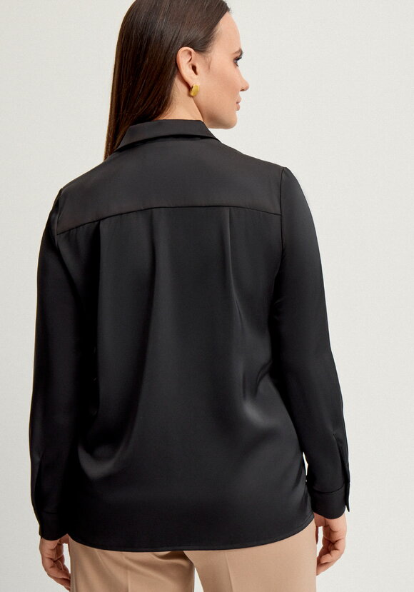 Блуза шелковая с отложным воротом шир.  580, рис. 26