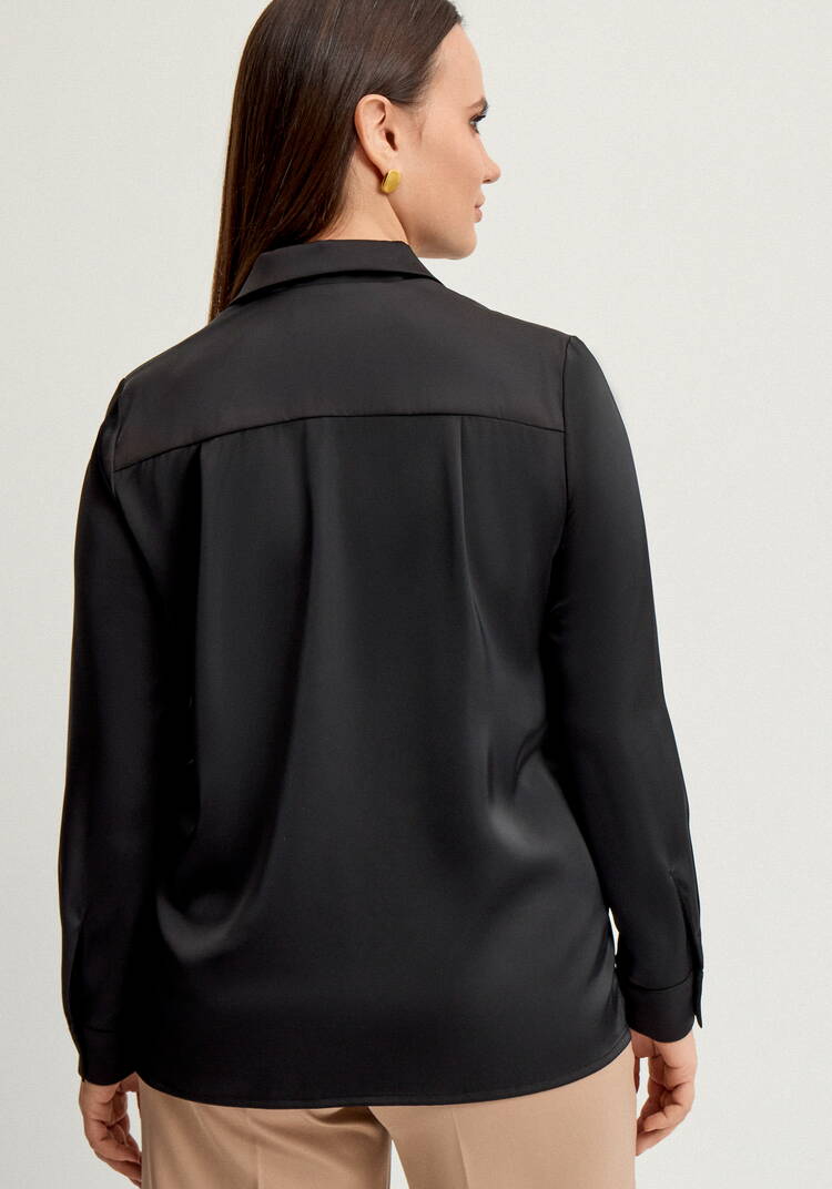 Блуза шелковая с отложным воротом шир.  750, рис. 26