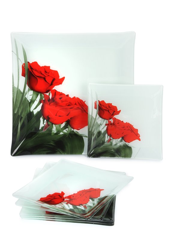 Набор из 7-ми предметов: 6 тарелок и блюдо. шир.  580, рис. 1