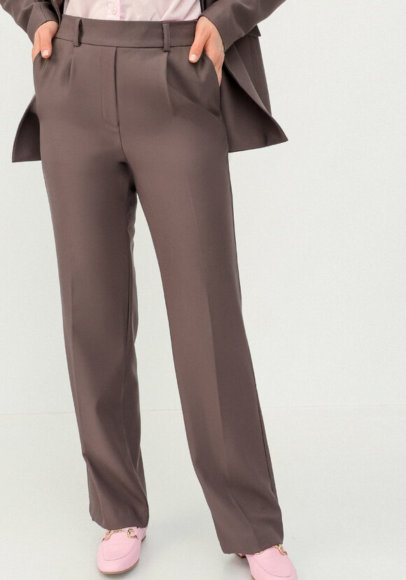 Брюки прямые из костюмной ткани шир.  580, рис. 9