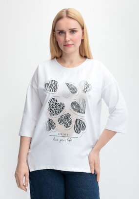 Блуза с принтом Сердца