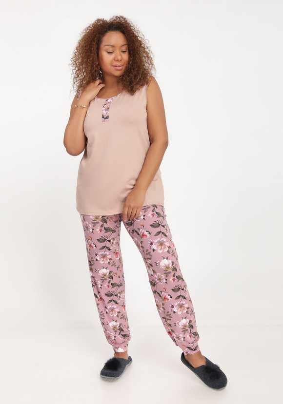 Комплект из топа и брюк с карманами шир.  580, рис. 1