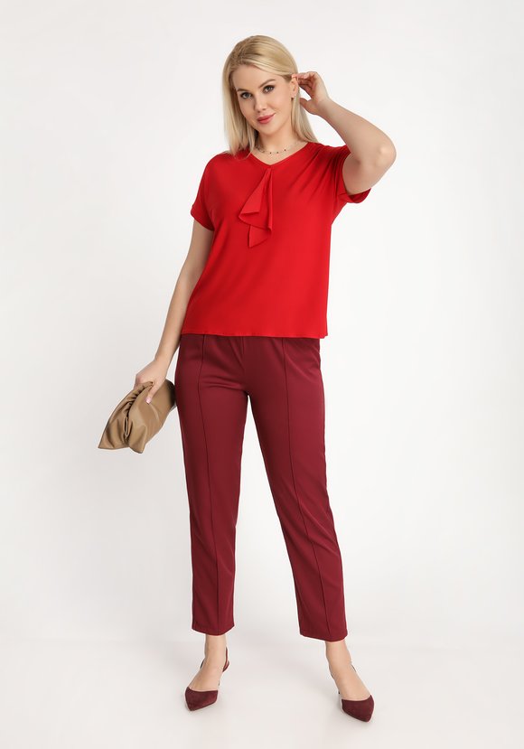 Блуза с воланом спереди шир.  580, рис. 13