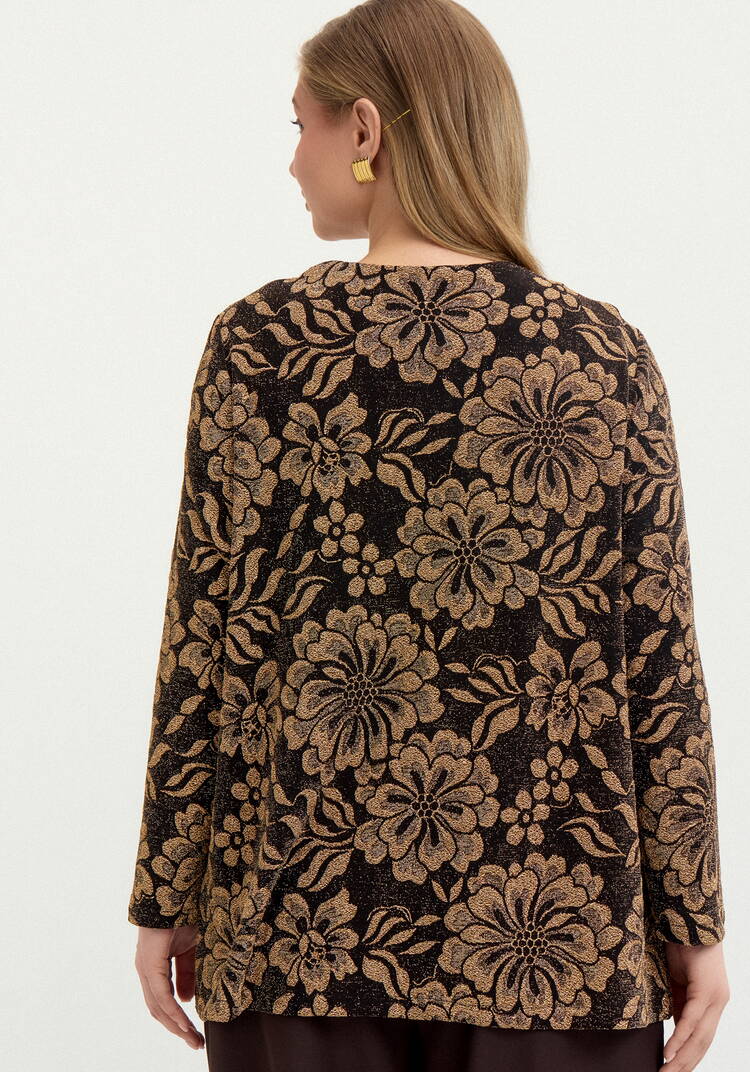 Кардиган с рисунком из люрекса шир.  750, рис. 11