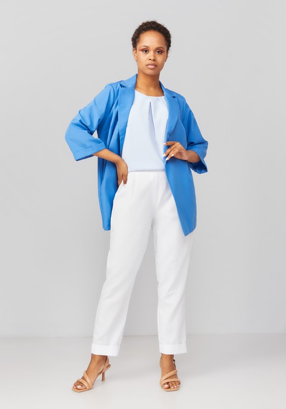 Брюки бананы льняные шир.  580, рис. 8