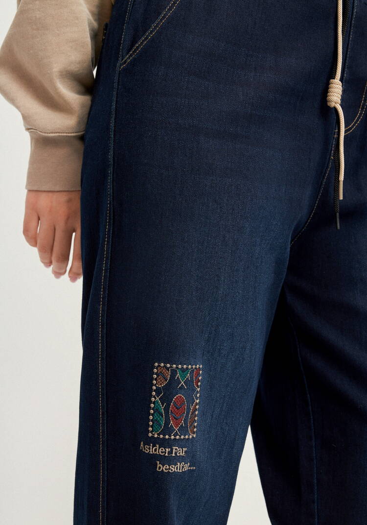 Брюки бананы с миниатюрной вышивкой шир.  750, рис. 7