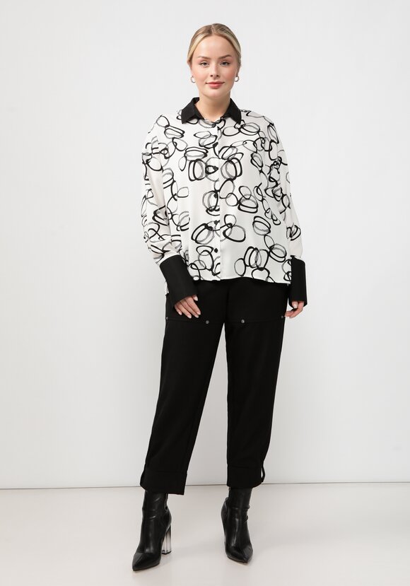 Блуза комбинированная со спущенным рукавом шир.  580, рис. 7