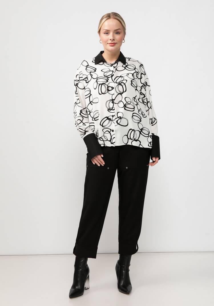 Блуза комбинированная со спущенным рукавом шир.  750, рис. 7