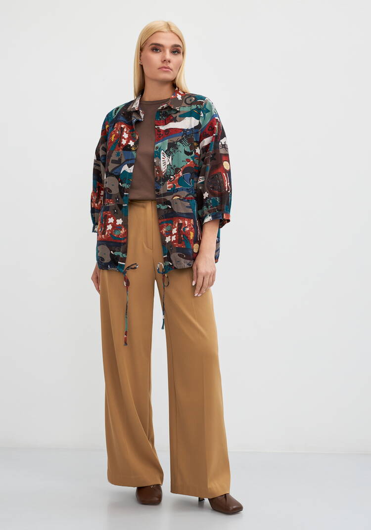 Блуза на кулиске с принтом Жанна шир.  750, рис. 8