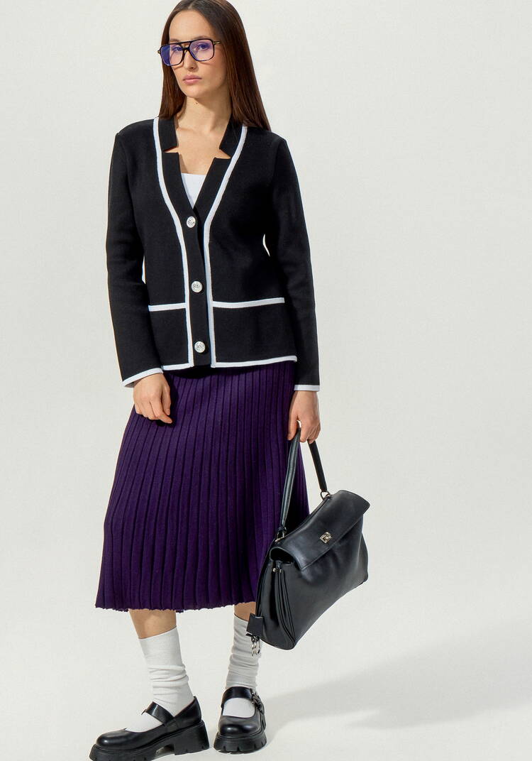 Жакет женский с контрастным кантом шир.  750, рис. 22