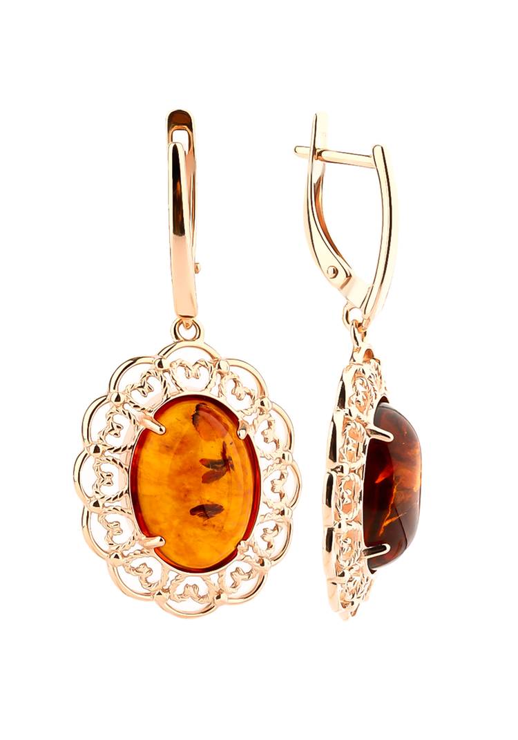 Серьги  серебряные  Сила янтаря шир.  750, рис. 2