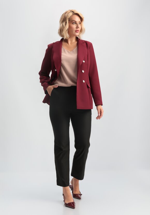 Брюки прямые с поясом на резинке по спинке шир.  580, рис. 2