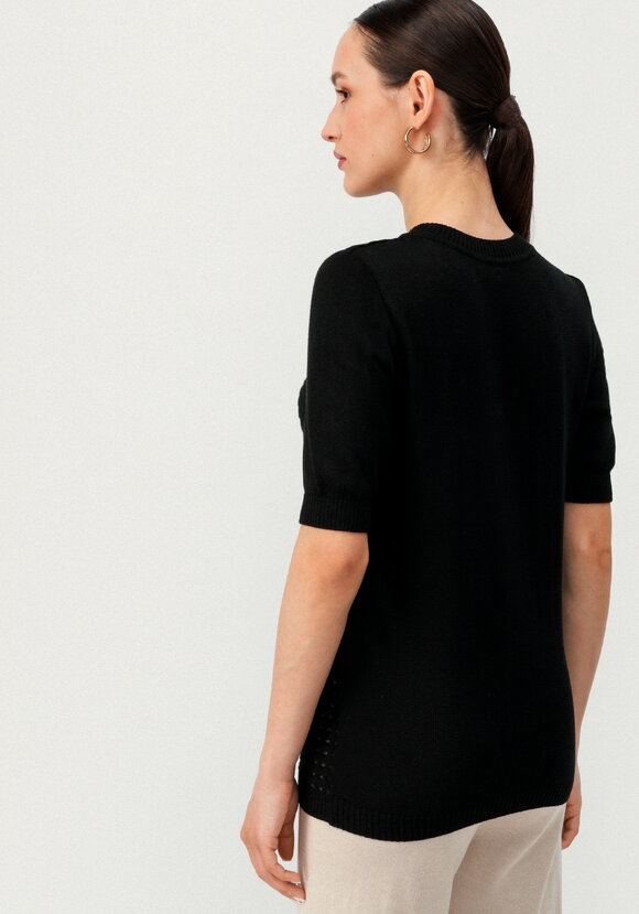 Джемпер с передней полочкой ажурной вязки шир.  580, рис. 26