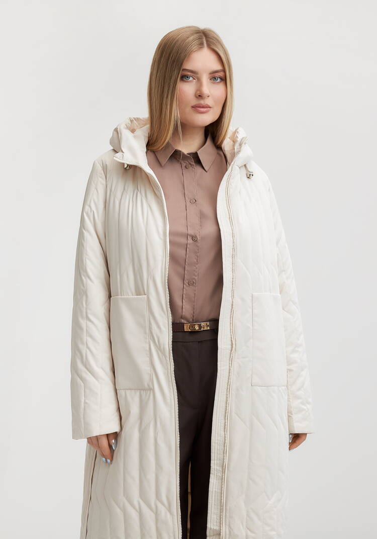 Пальто с фигурной стежкой Стефания шир.  750, рис. 10