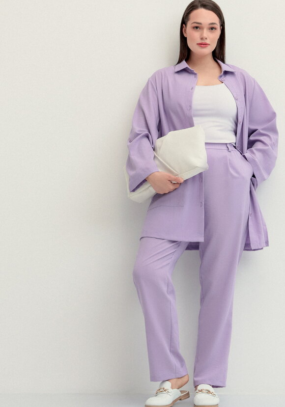 Брюки прямого кроя на резинке по поясу шир.  580, рис. 1