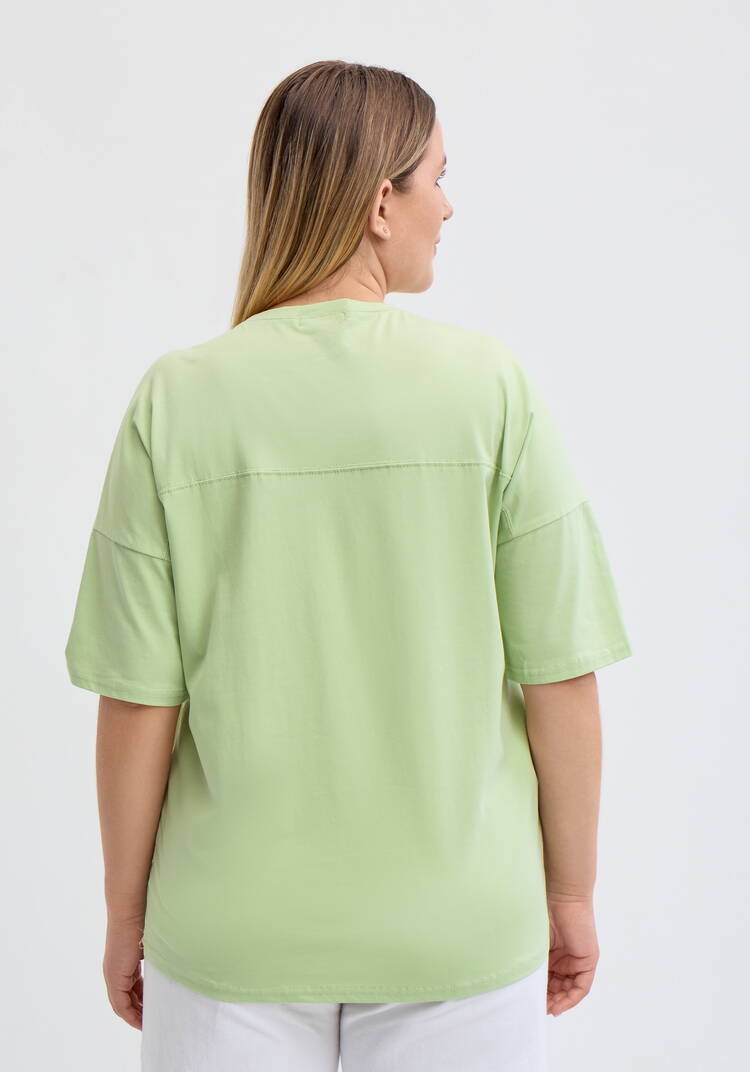 Футболка с цветочным принтом и стразами шир.  750, рис. 28