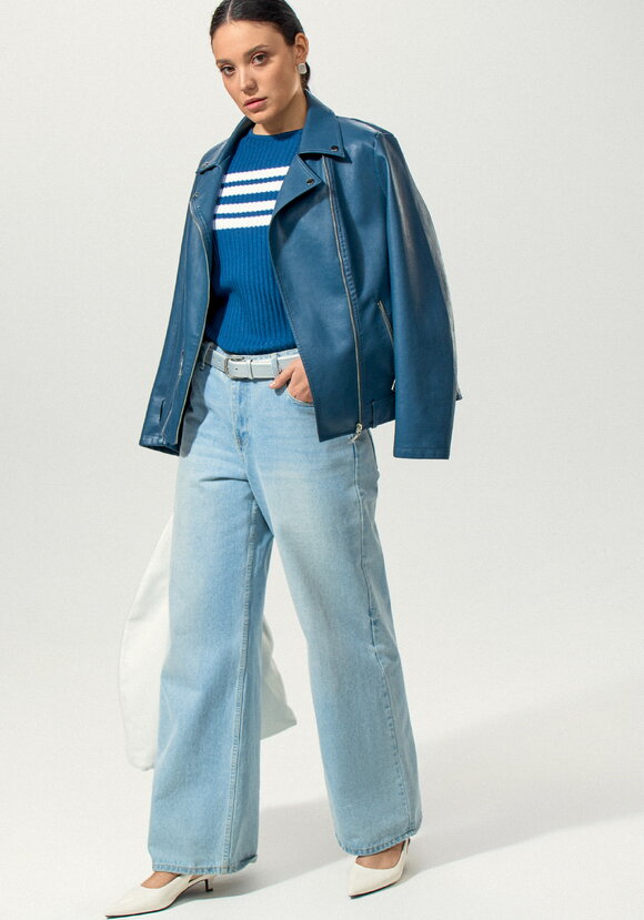 Джемпер с контрастными полосами на груди шир.  580, рис. 9