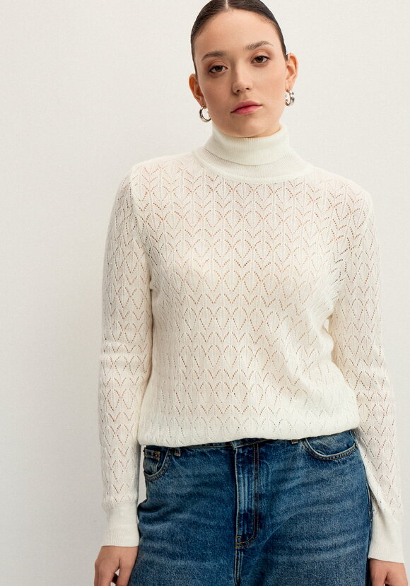 Свитер ажурный шир.  580, рис. 4