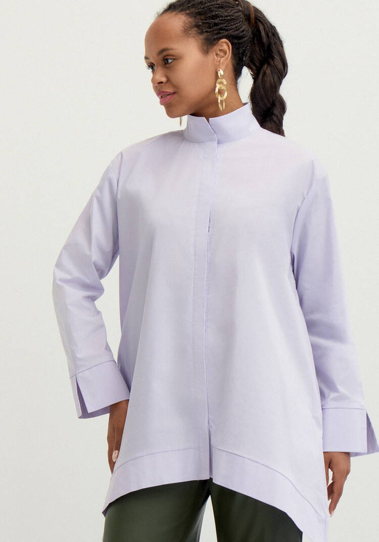 Рубашка с отложным воротом стойкой шир.  750, рис. 10