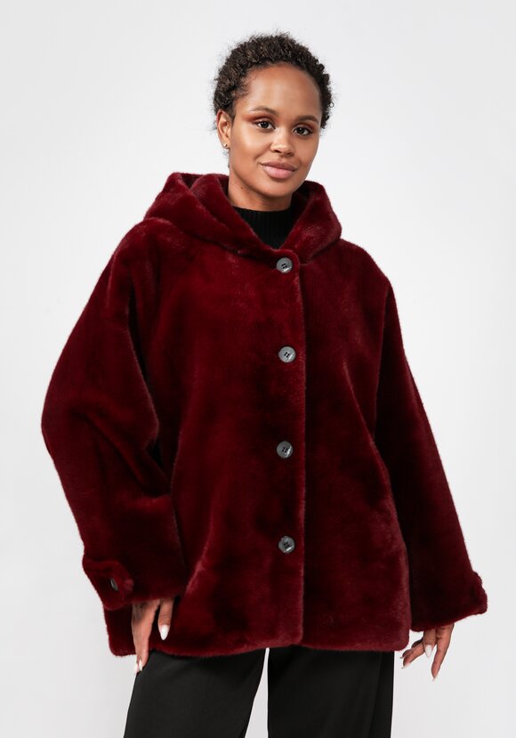 Полупальто из экомеха Моника шир.  580, рис. 22