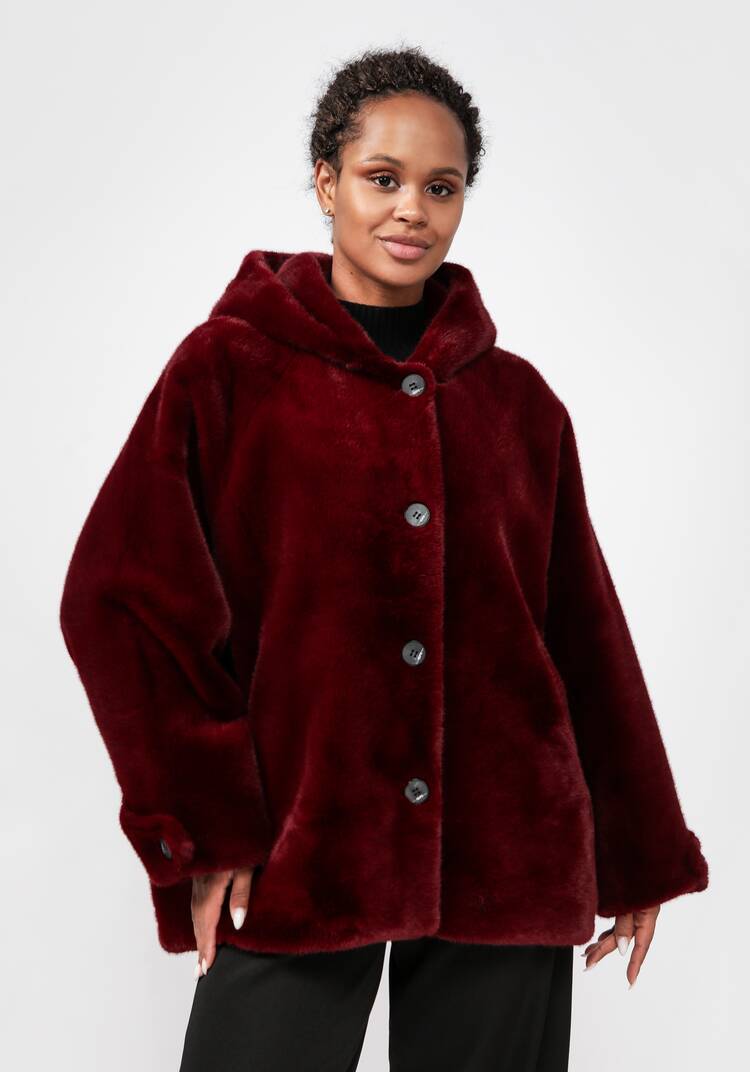 Полупальто из экомеха Моника шир.  750, рис. 22