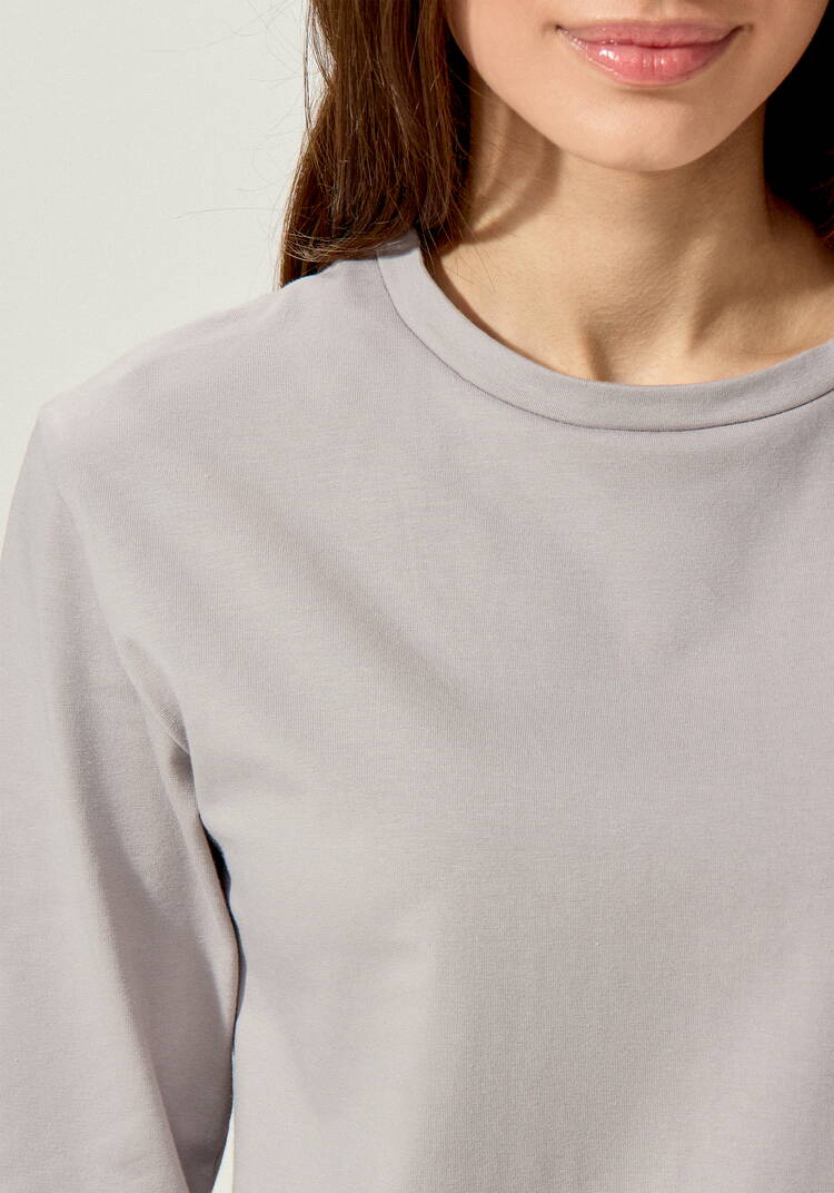 Лонгслив с круглым воротом из хлопка шир.  750, рис. 38