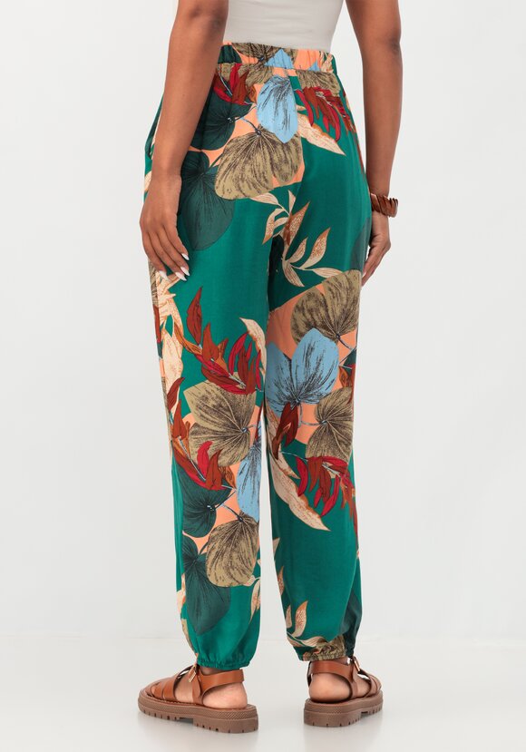 Брюки бананы с цветочным принтом шир.  580, рис. 19