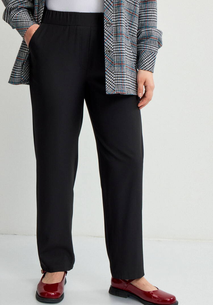 Брюки прямые с имитацией гульфика Элис шир.  750, рис. 13