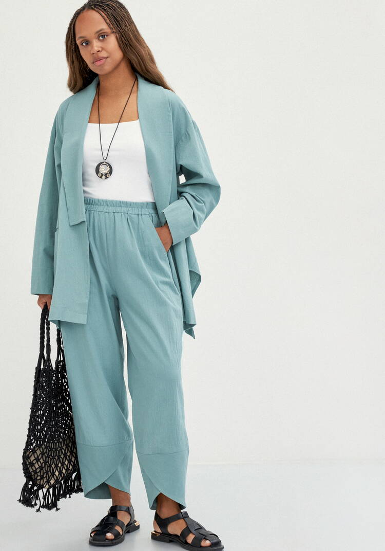 Брюки-тюльпан на резинке шир.  750, рис. 30