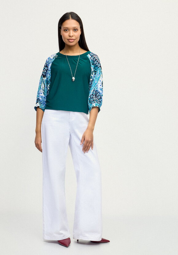 Блуза с цветными рукавами шир.  580, рис. 10