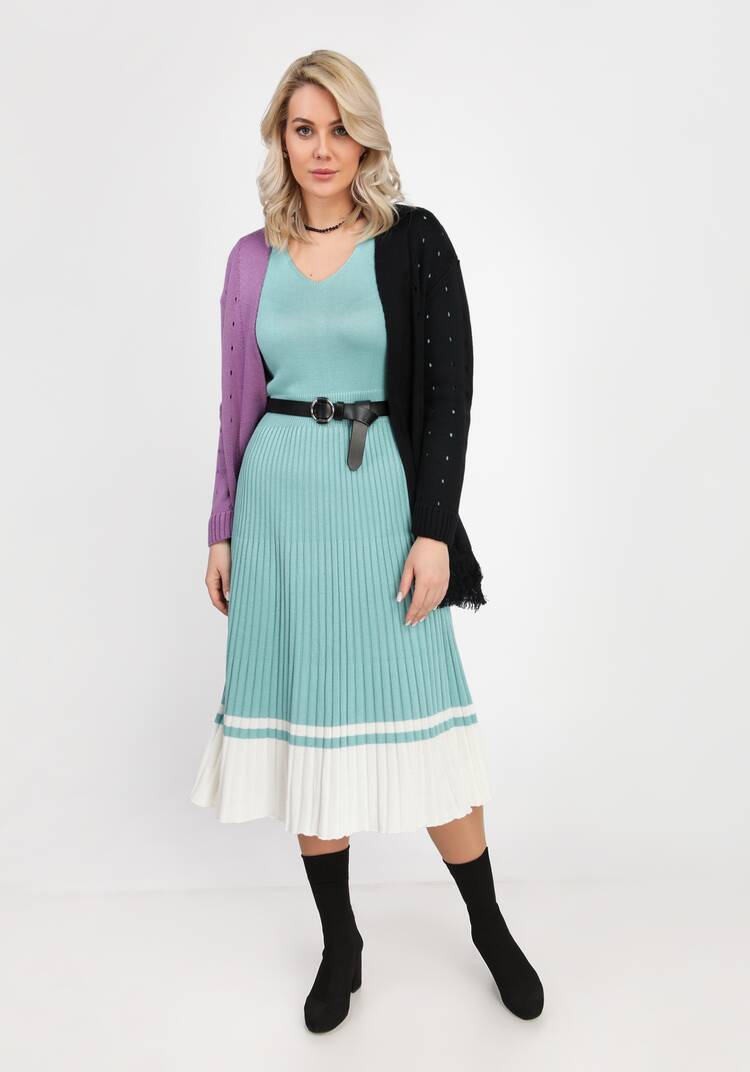 Кардиган с бахромой и поясом шир.  750, рис. 7